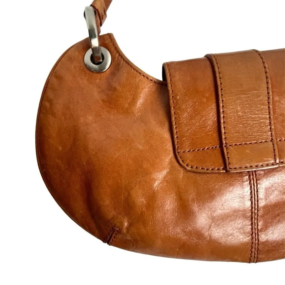 Kenneth Cole New York Women's Brown Leather Shoulder Bag Small - Image 7