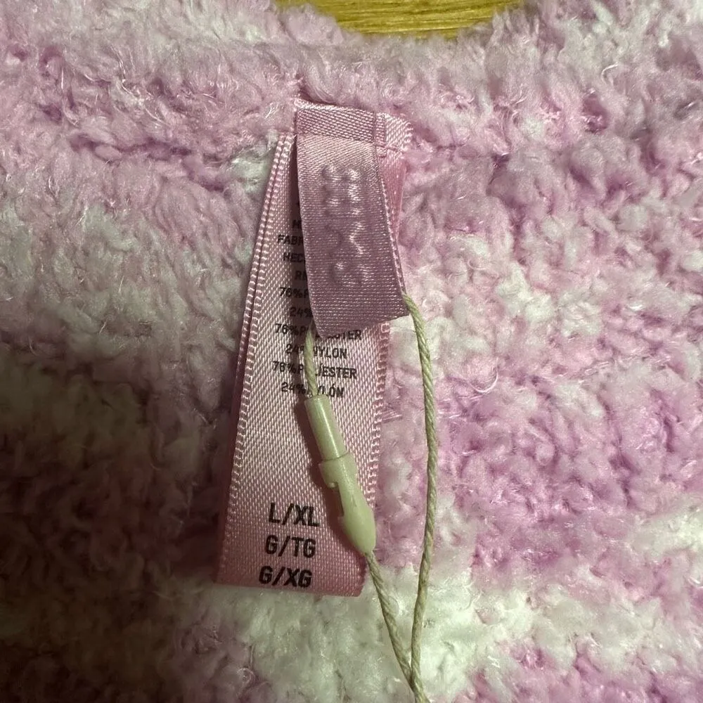 NWT Skims knit pullover sweatshirt petal houndstooth L/XL - Image 5