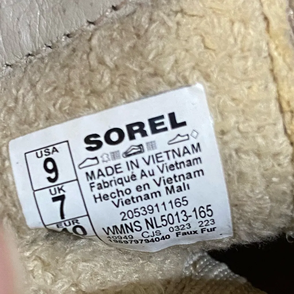 Sorel Caribou +Boot Chelsea cozy nude ankle slip on boots women 9 NWT - Image 7