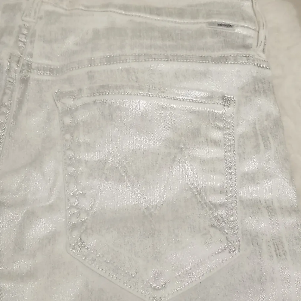 💕MOTHER💕 High Waisted Looker Ankle Silver Lining *Defect/Stain* Size 29 - Image 13