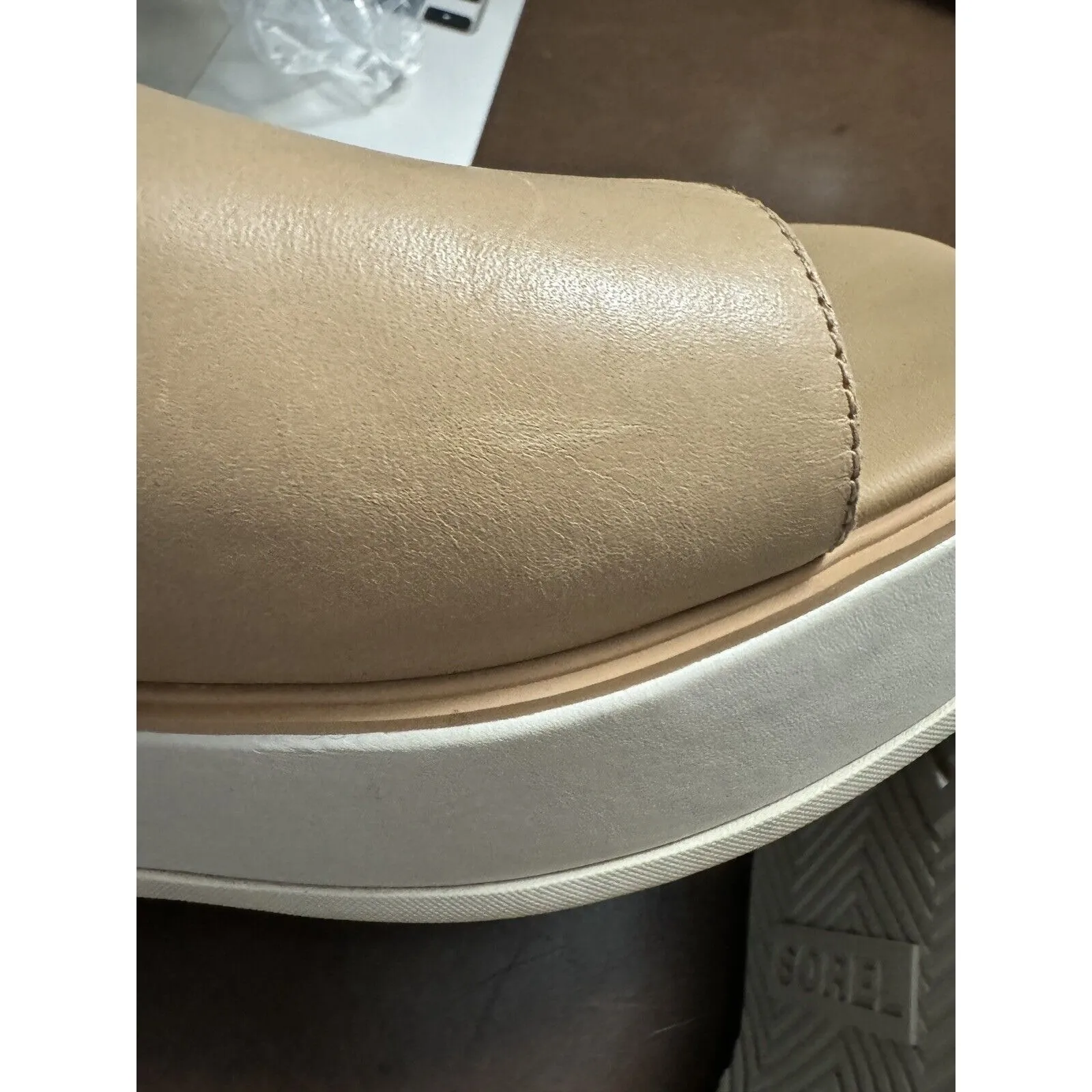 Sorel  DAYSPRING SLIDE SANDAL‎ BEIGE Platform Size 9 - Image 12