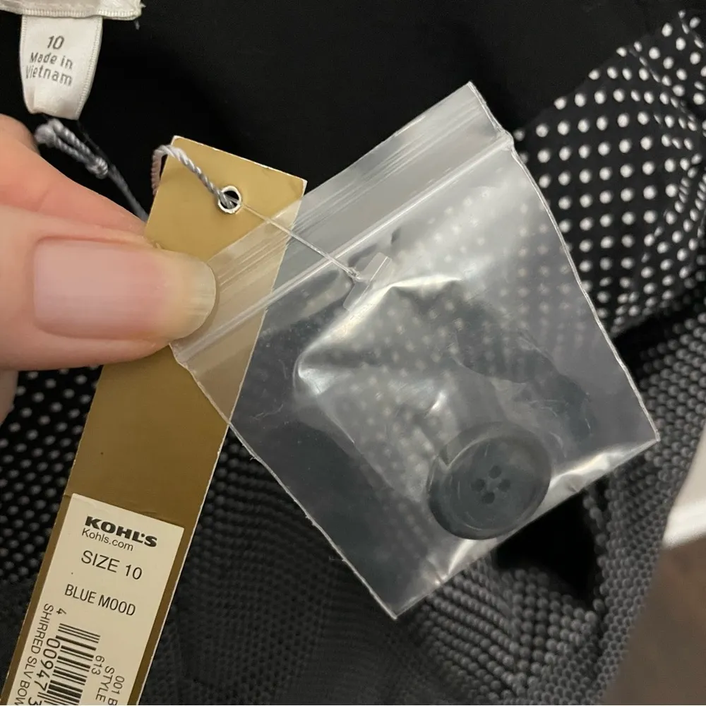 Lauren Conrad Blazer Cropped Ruched 3/4 Sleeves Bow Back Career Work Suit Black - Image 12