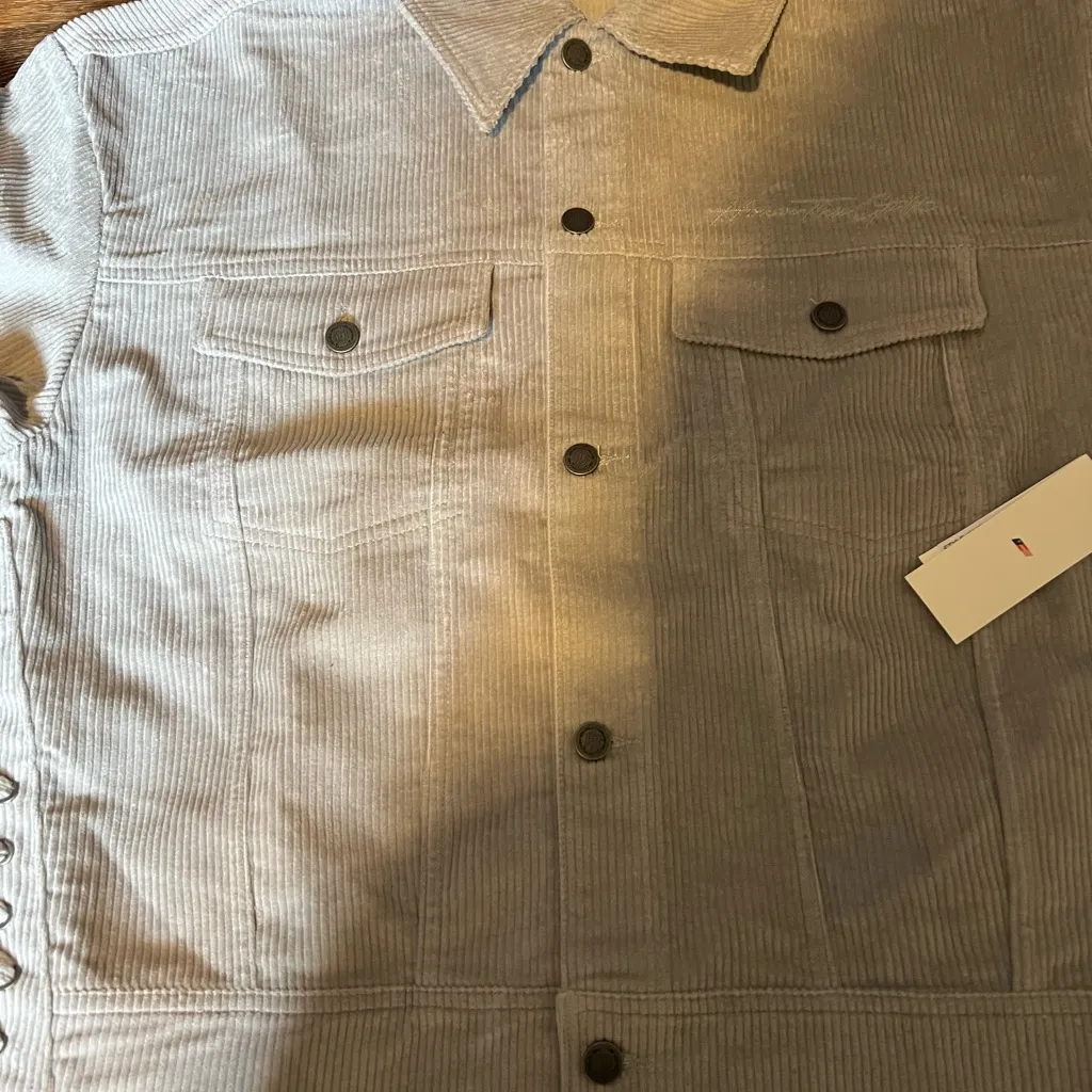 Honor the gift Gray Corduroy Jacket with Button Details Size M - Image 2