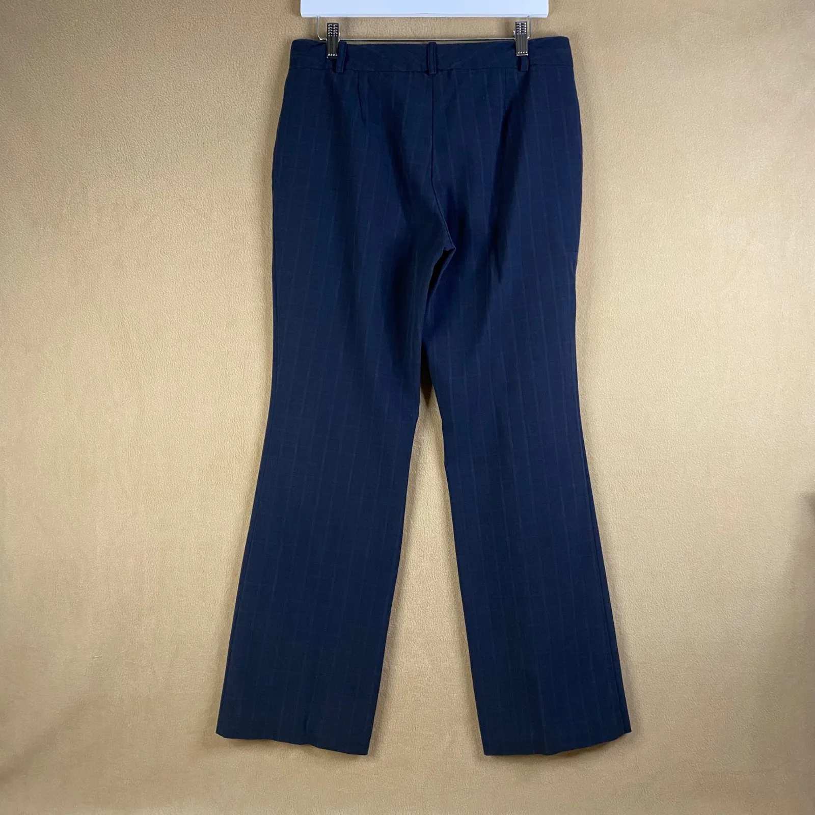 Worthington Modern Fit Blue Plaid Career Dress Pants Womens Zipper Pockets Sz 6S - Image 2