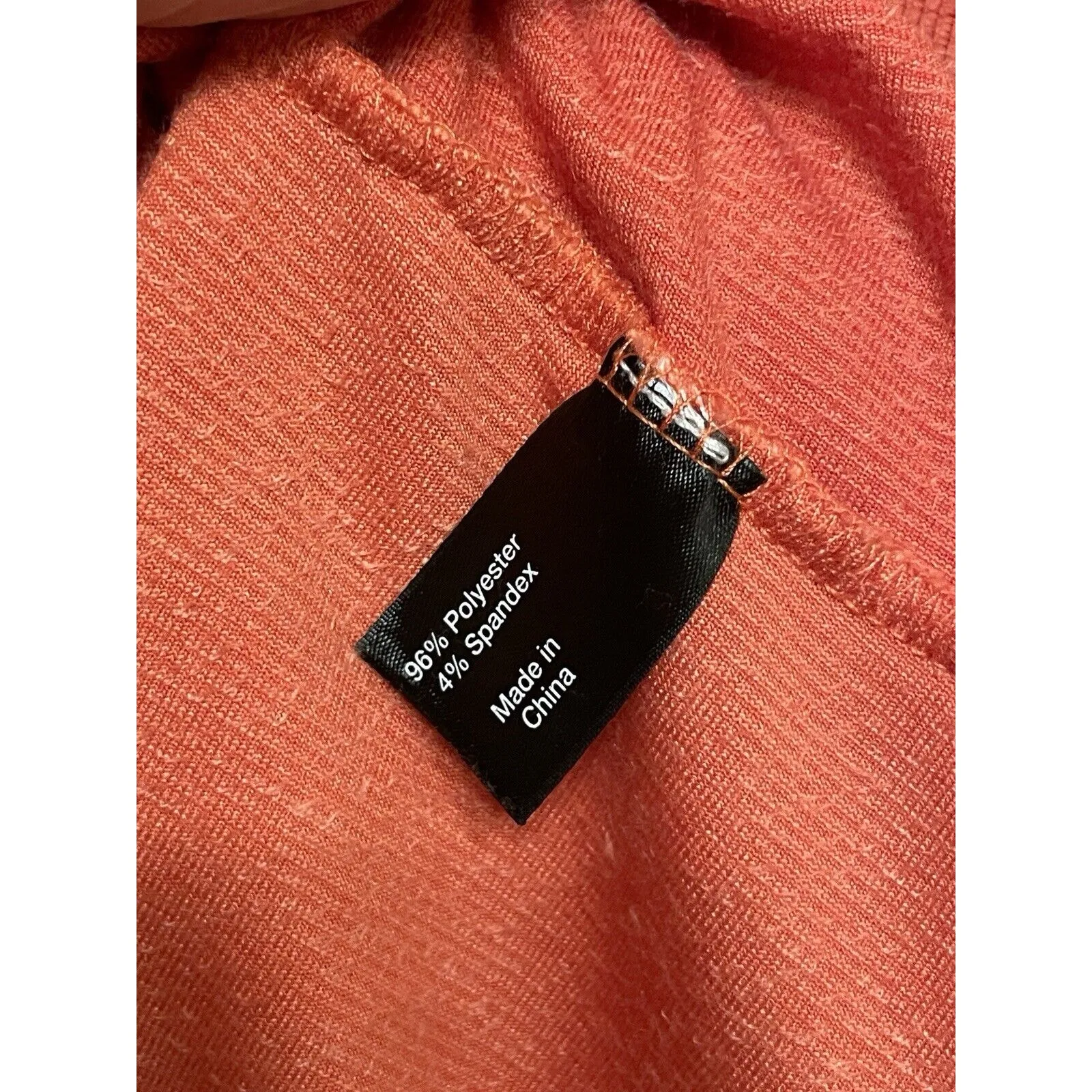 Lane Bryant Long Sleeve Boatneck Top Size 18/20 Coral Orange Chenille‎ Zipper - Image 8