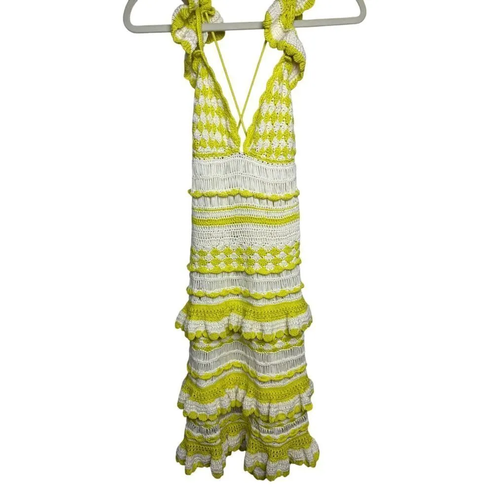 Zimmermann Halcyon Crochet Cotton Mini Dress Sz. 1 (US S) - Image 6