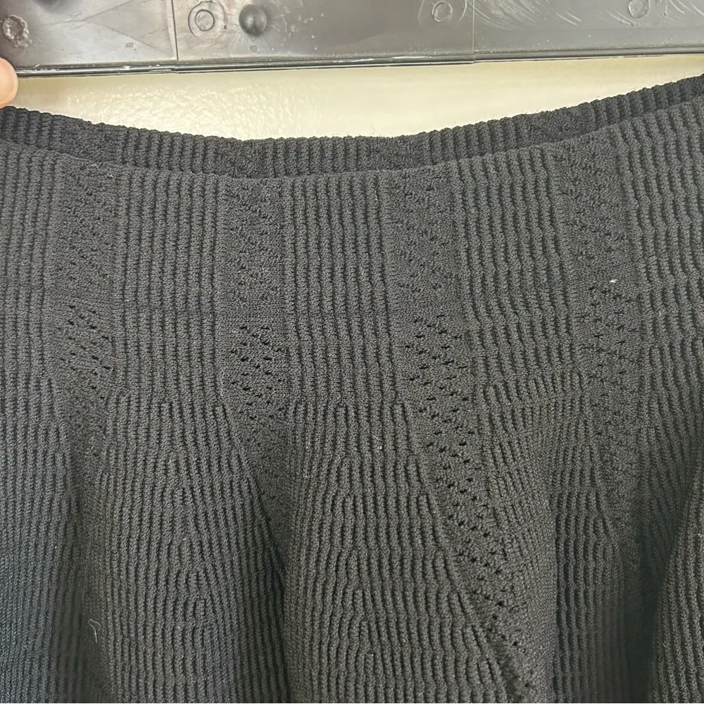 Sandro Paris Black Textured A Line Mini Skirt 1/S - Image 4