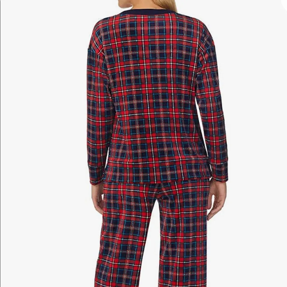 NWT Nautica Women’s 2-pc Lightweight Fleece Pajama Sleepwear Set Pants w-Pockets - Image 3