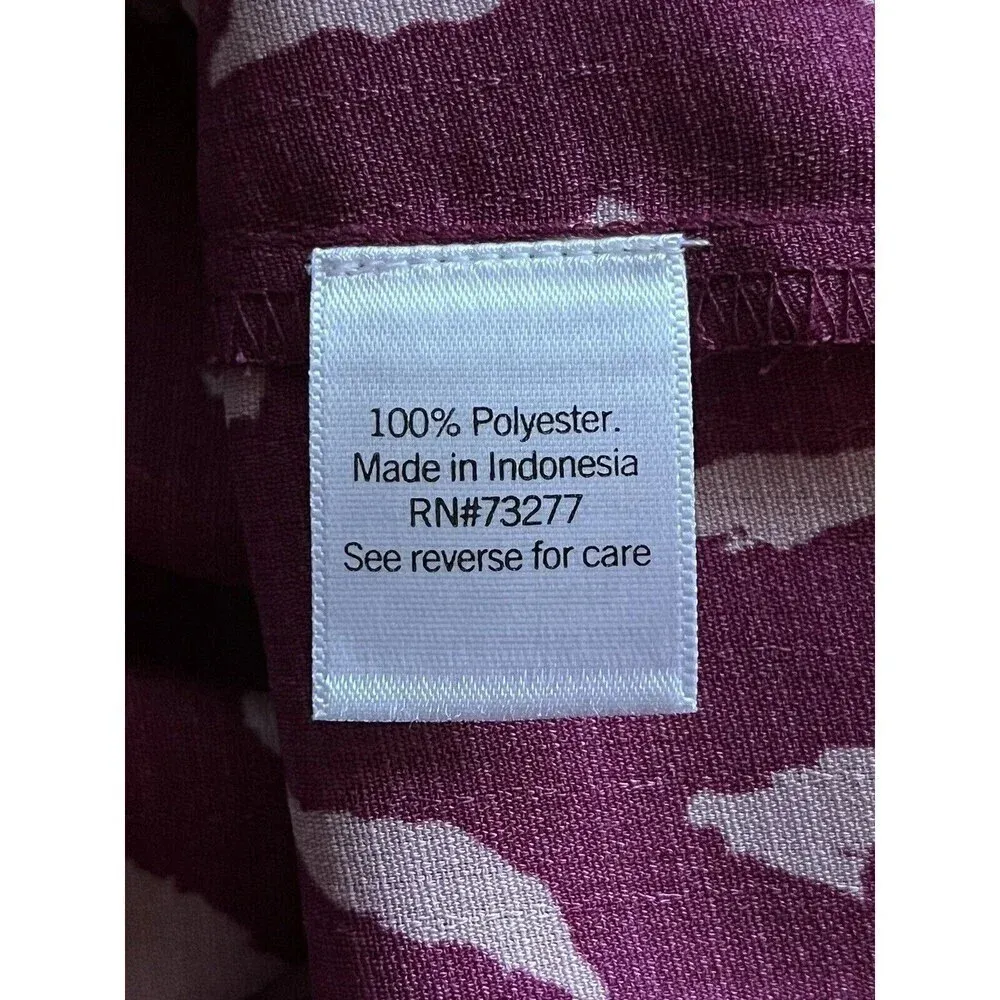 Nine West Berry Pink Speckle Print Blouse Women’s XS – Long Sleeve Boho Classic - Image 9