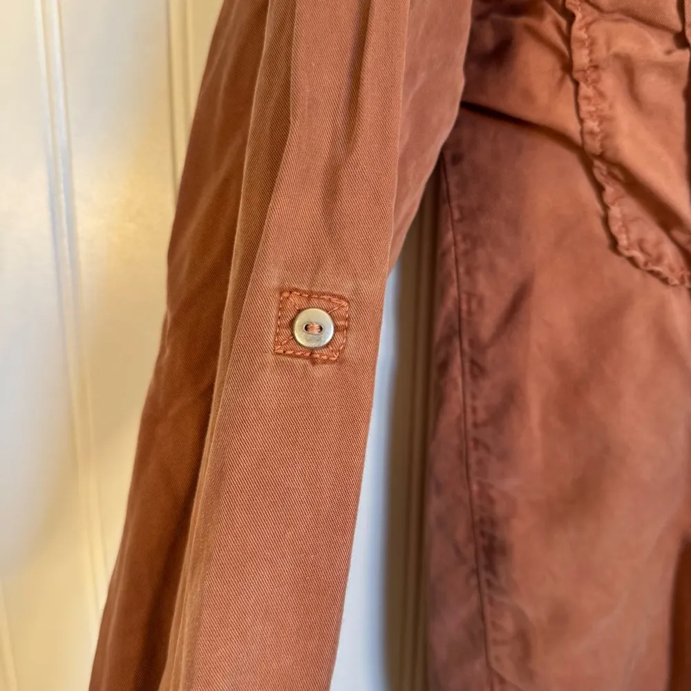 ZARA Women’s Dusty Rose Button Down Long Sleeve with Pockets Size XS - Image 5