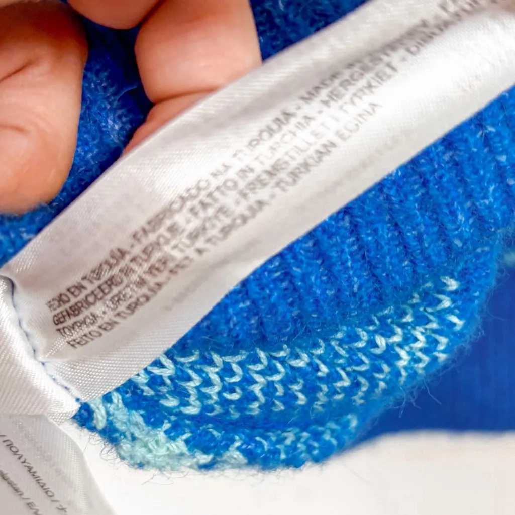 NEW Zara Plaid Blue Houndstooth Check Cardigan Sweater Pearl Buttons, Small - Image 13