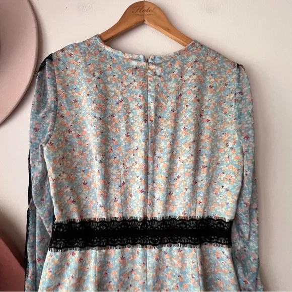 JUICY COUTURE Black Label Floral Maxi Dress‎ Ruffle tiered SIZE 10 fairy grunge - Image 5