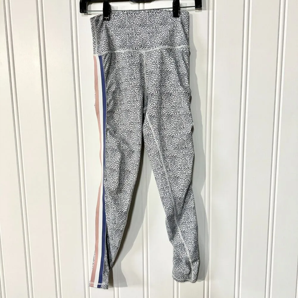ALL FENIX Leggings Women Sz S Kyla Leopard High Impact Legging Gym Yoga Athletic Gray - Image 2