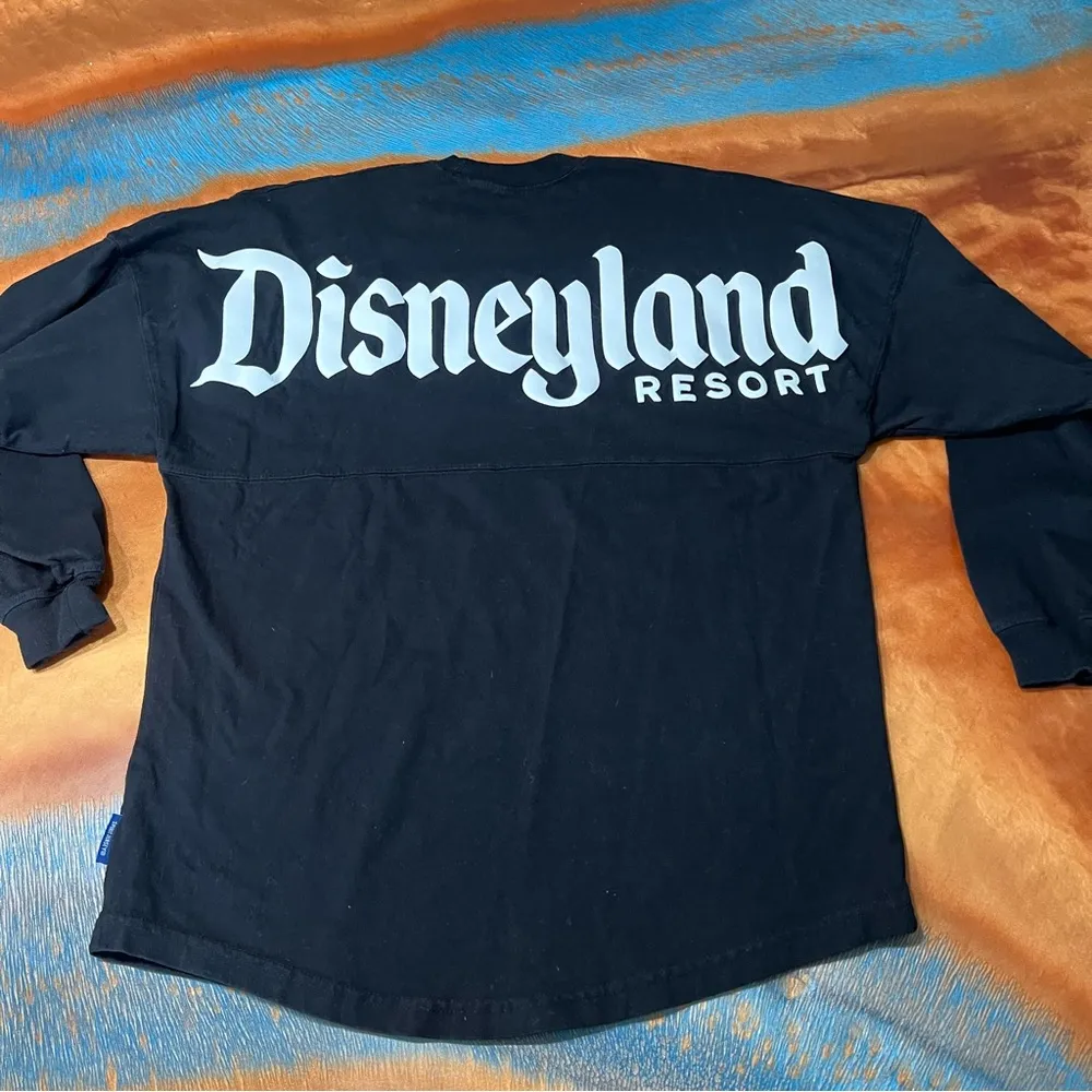 Disney Disneyland resort, long sleeve spirit, jersey, black, white graphic tee - Image 2