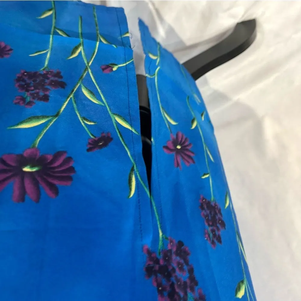 Vintage Sag Harbor 90s cobalt blue and purple floral maxi dress size 12 - Image 3