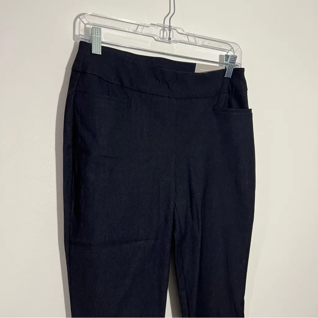 Chico's So‎ Slimming Brigitte Button-Hem Ankle Pants Navy Size 2 Chico's Size 00 - Image 3