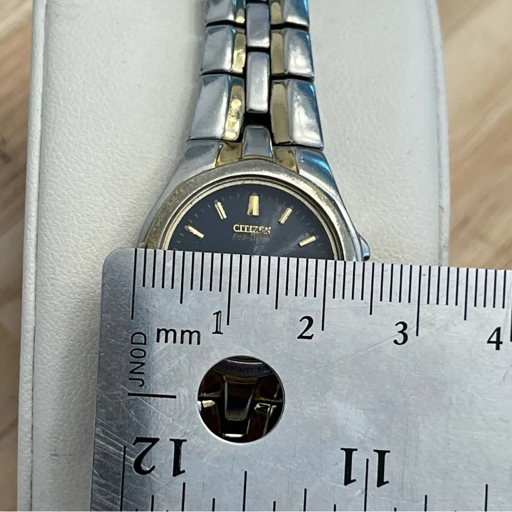 Citizen Eco-Drive Ladies Watch Two Tone Bracelet and Case Black Dial - Image 9