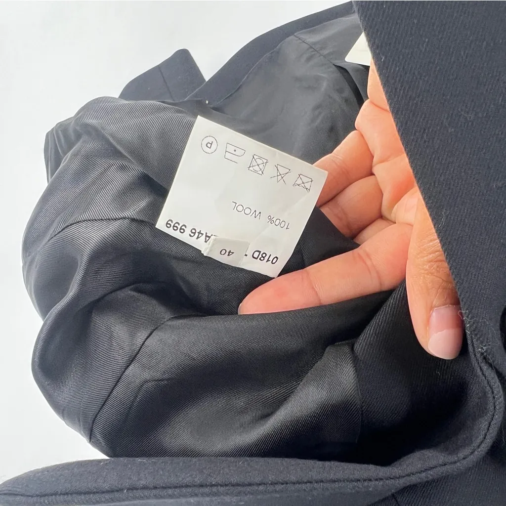 My Contemporary Essentials Wardrobe Women's Wool Black 2 Button‎ Blazer Size 4 - Image 7