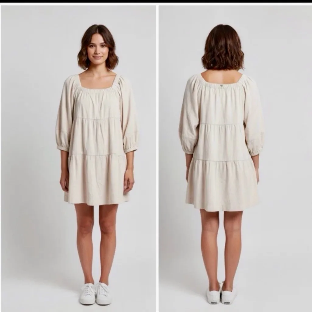 Pol Womens Ivory Baby Doll Dress Size S - Image 3