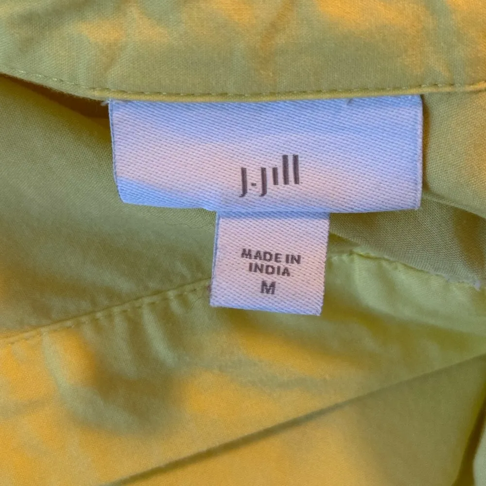 J.Jill Women Sz M Lemon Meringue Cotton Blend Long Sleeve Oversize Popover Tunic Yellow Size M - Image 5