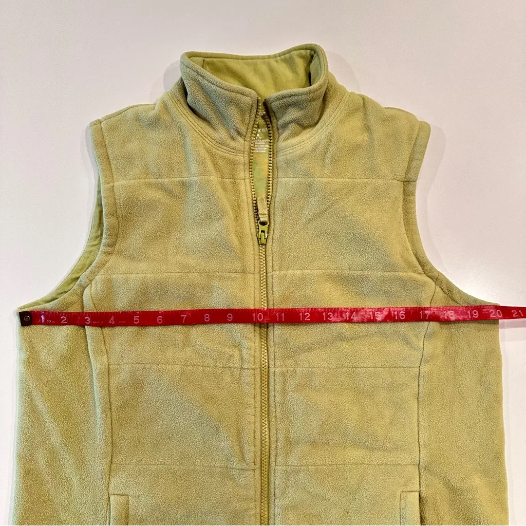 Lands End Lime Green Zip Up Vest Size‎ Medium - Image 2