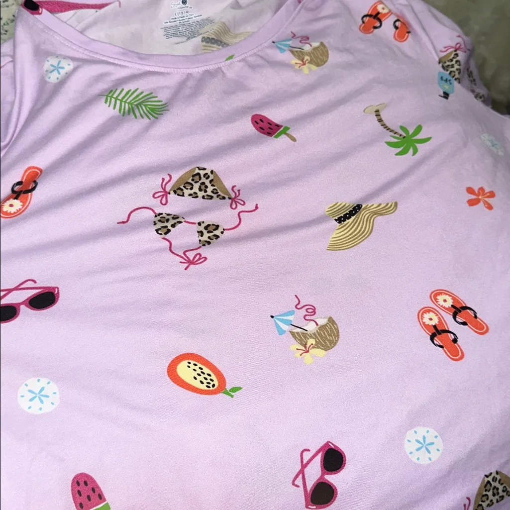 Women's sleepwear vacay Print Top - Lavender size large - Image 4