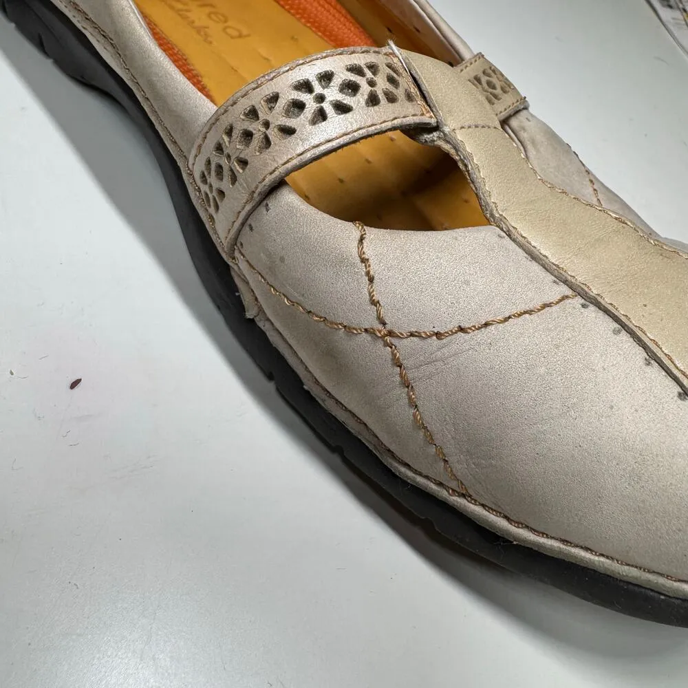 CLARKS UNSTRUCTURED 85158 Bone Leather Slip On Casual Comfort Shoes Size 8.5 W - Image 6