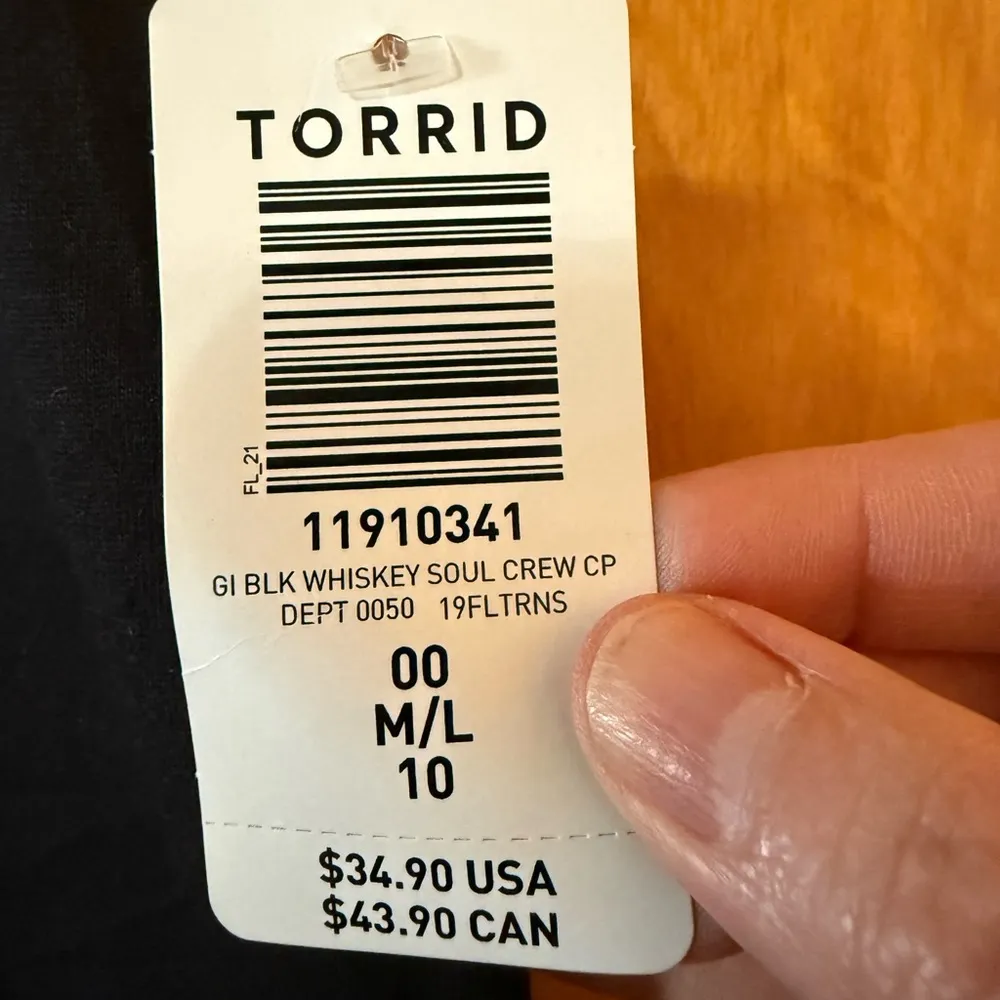 Torrid Whiskey Soul Rose Tattoo Country Graphic T-Shirt Tee NWT Size 00 M/L 10 - Image 3