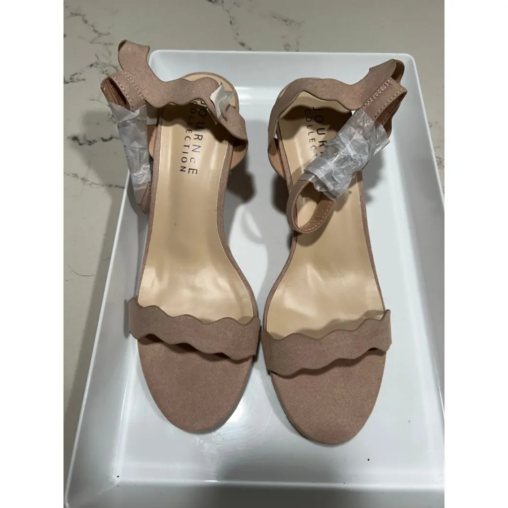 NEW Journee Faux Suede Loucia Wedge Sandals 10 $85 - Image 3