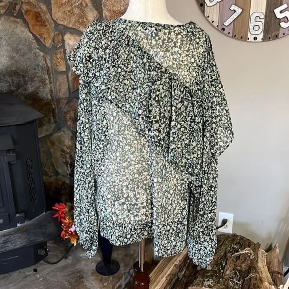 Topshop Ruffle Button Up Blouse - Image 6