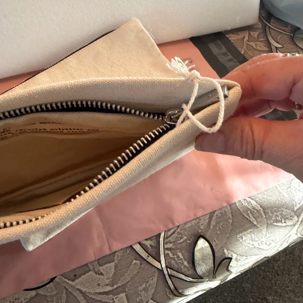 Anthropologie Cream Cosmetic Bag Set - Image 2