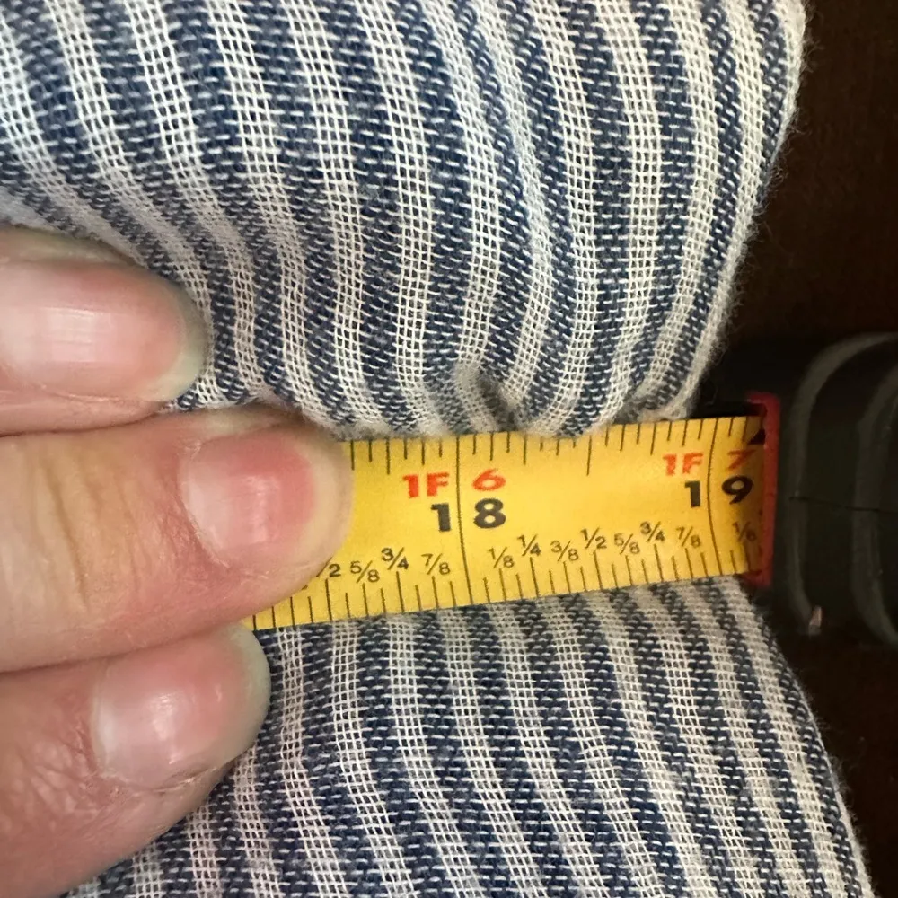 Stone & Clothe Blue & White Striped Sleeveless Button-Down High Low Dress Sz S. - Image 14