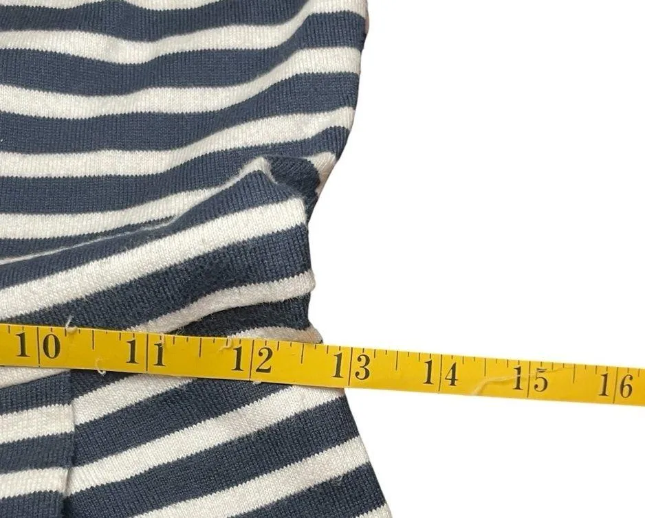 Ann Taylor Loft Blue White Stripe Sleeveless Dress Womens Size 2 Petite Nautical - Image 8