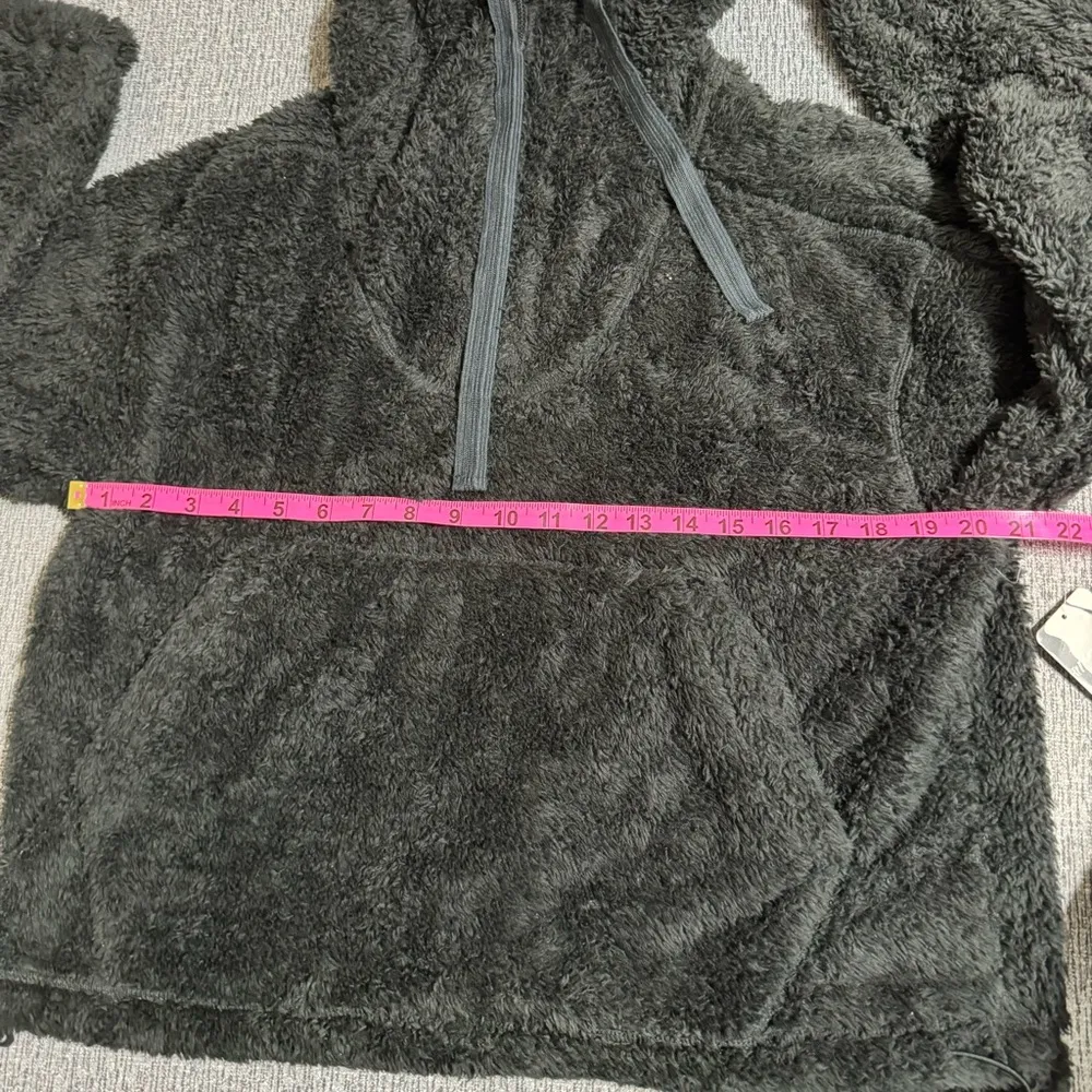 Free People Movement Faux Fur 1/4 Zip Pullover Black Size XS - Image 13