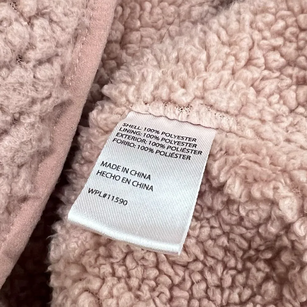 Weatherproof Vintage Pink Fuzzy Sherpa Vest Women’s Large - Image 4