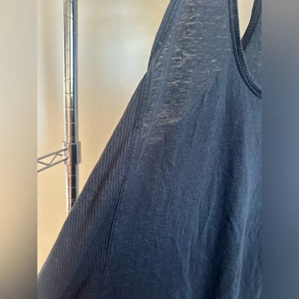 EILEEN FISHER Black RAZORBACK Sleeveless Tank Top. - Image 7