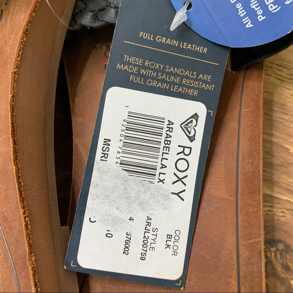 NWT Roxy Arabella Leather Sandals size 10 - Image 5