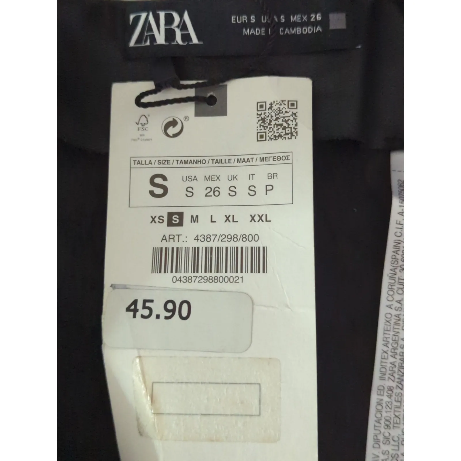 Zara Black High Waisted Faux Leather Pants Women's Small NWT Punk Rock Chic - Image 8