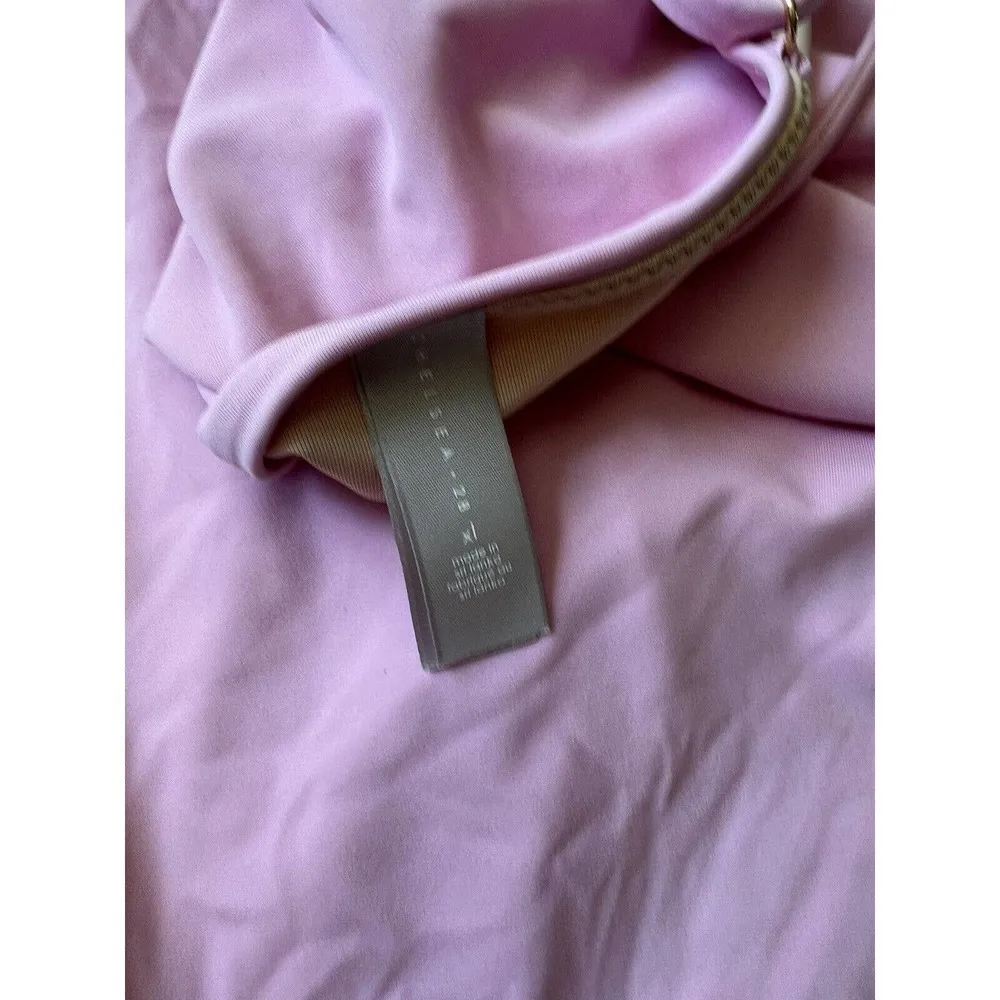 Chelsea28 Easy Retro One Piece Swimsuit Size XL Pink Shore Tie Waist - Image 5