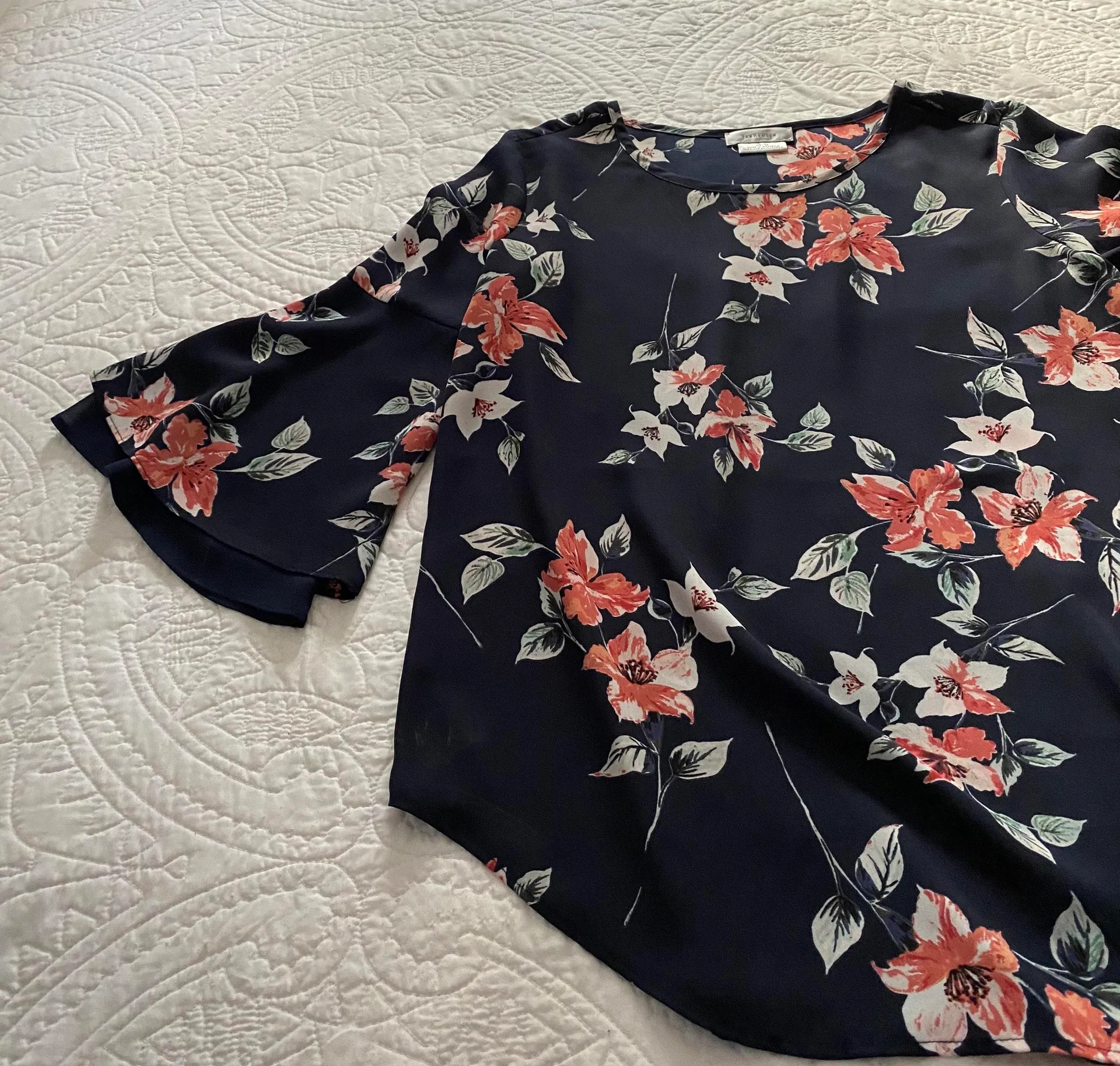 Bell Sleeve Business Casual Top Size XS - Image 3