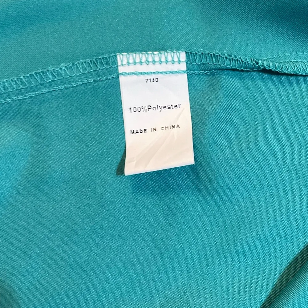 Prettygarden One Shoulder Satin Cut Out Side Slit Maci Dress in Peacock Blue M - Image 8