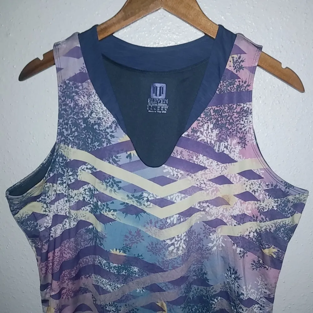 Eleven by Venus Williams XL Purple Print Quality Athletic Top Plus Size 16 - Image 6