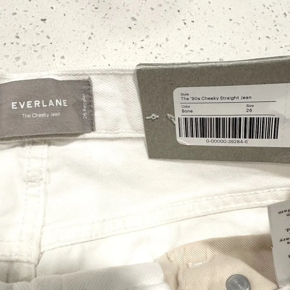 NWT Everlane The 90's Cheeky Straight Jean in Bone - Size 26 - Image 3