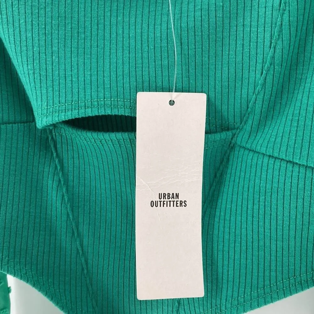 Urban Outfitters, Cut out Green Bustier, Puff Sleeves Club western size XS - Image 4