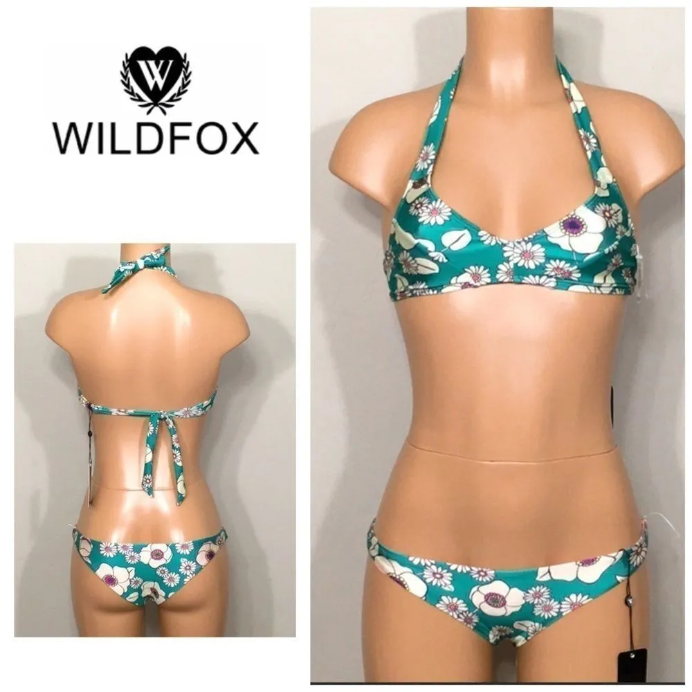 WILDFOX 60’s Brazilian floral reversible bikini. S-top/L-bottoms - Image 2