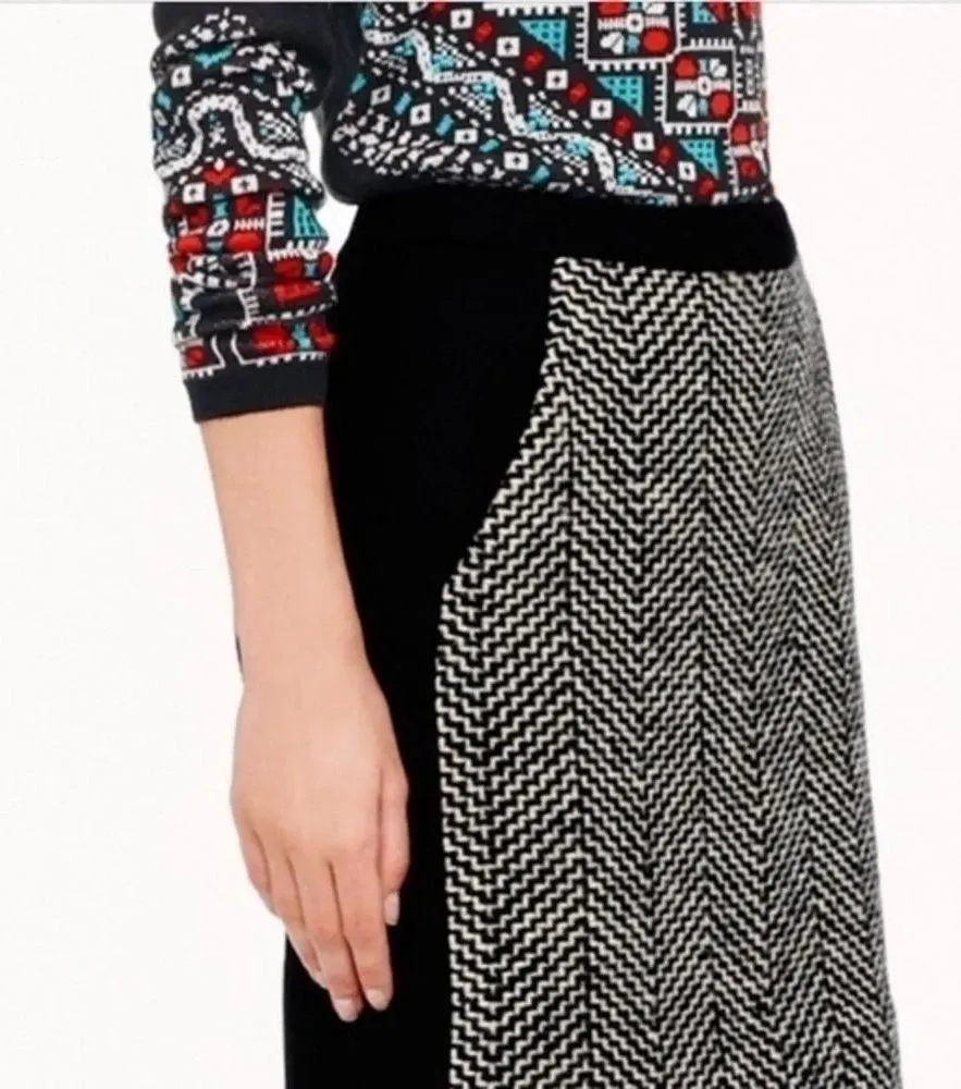 J. Crew • Chevron Wool Postage Stamp Mini Skirt - Image 10