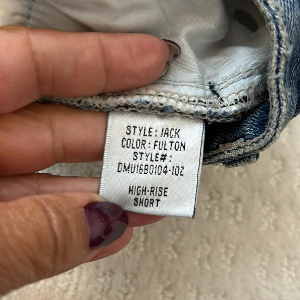 Lovers + Friends Jack High Rise Distressed Denim Shorts - Image 6