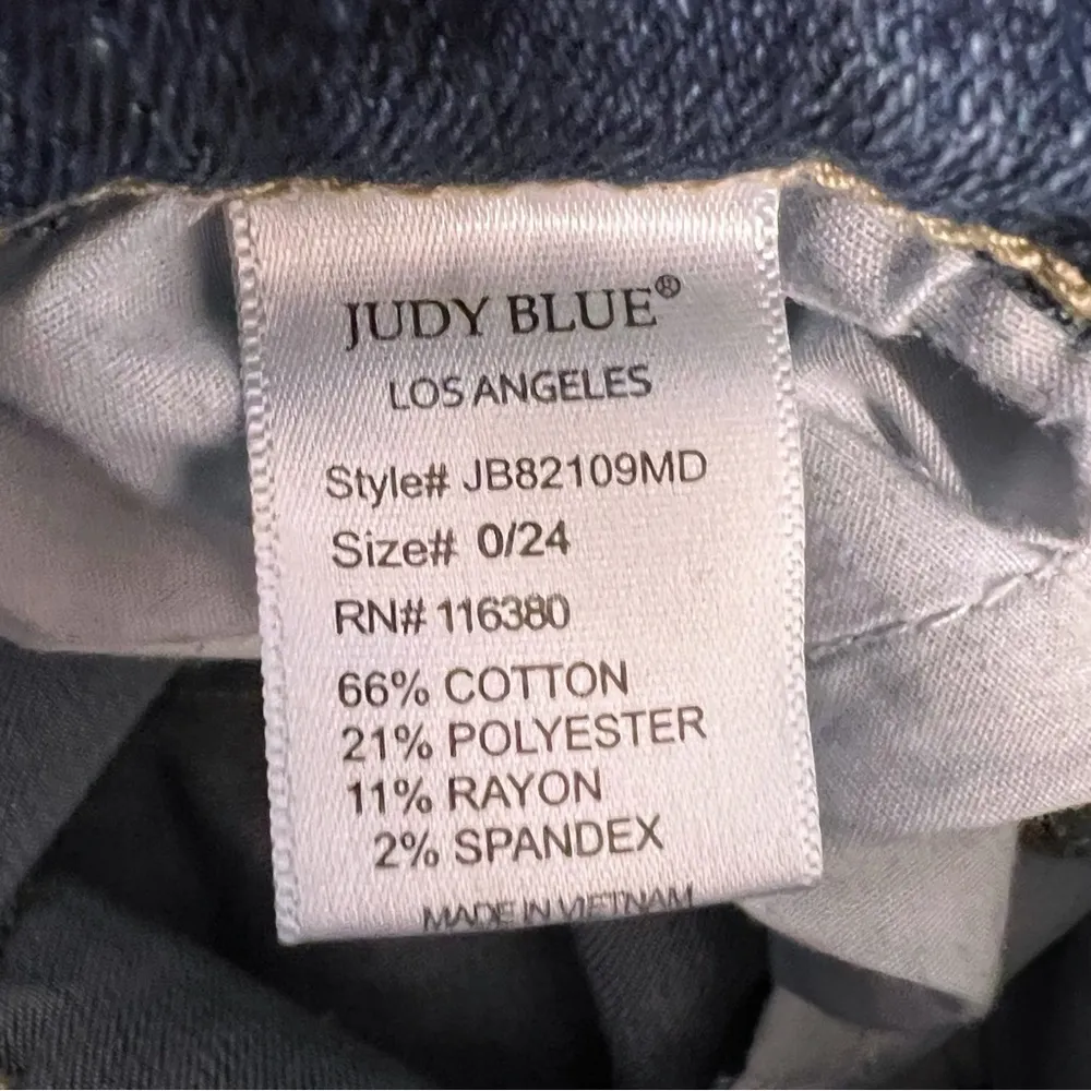 Judy Blue Jeans Women’s Distressed  Skinny Camo Mid Rise Stretch SZ 0/24 - Image 7