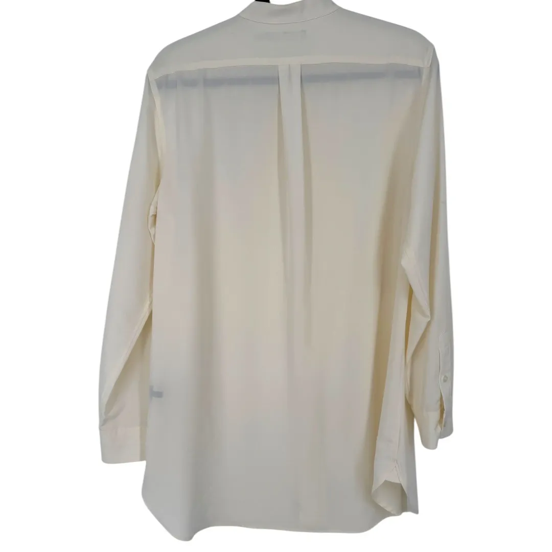 Lauren Ralph Lauren Band Collar Long Sleeve Button Up Shirt Tunic Top Size Large - Image 2