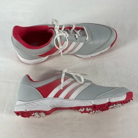 Adidas Tech Response Soft Spike‎ Golf Shoes in Grey Pink Size 7.5 - Image 2
